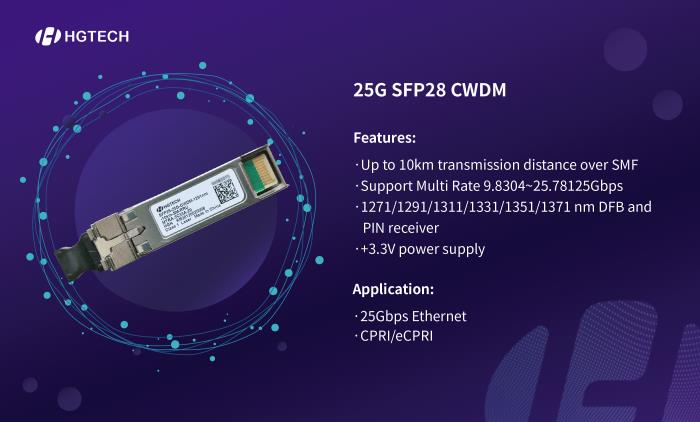 聚焦新基建 5G赢未来| 华工正源发布25G CWDM 6波光模块